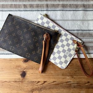 Two real leather wristlets